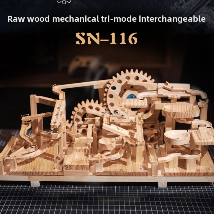 Wooden Electric Ball Track STEM Puzzle Toy