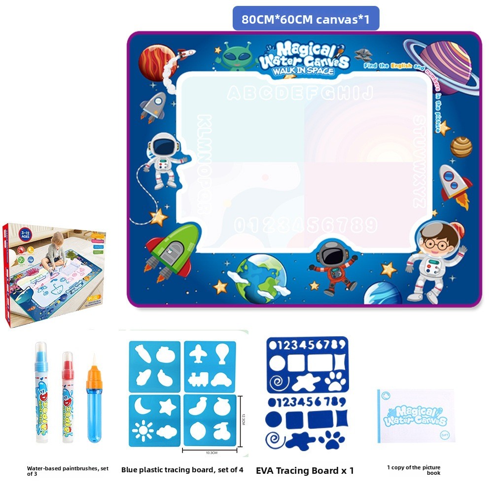 Reusable Water Drawing Mat for Kids, 80 × 60 cm