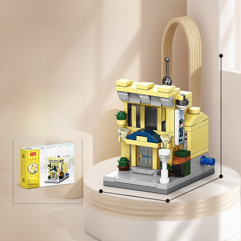 Mini City Street Building Blocks Set 8930-1 police station 141 pellets