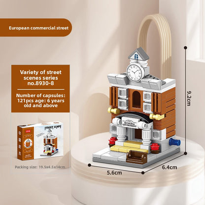 Mini City Street Building Blocks Set 8930-8 european office 121 capsules