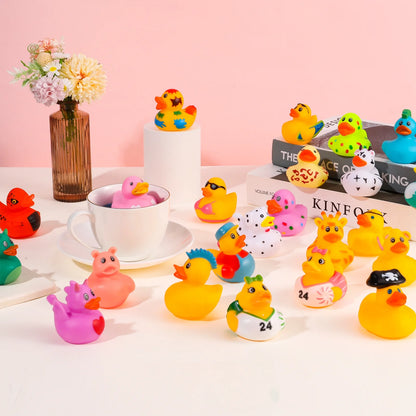 50 Pack Assortment Rubber Ducks in Bulk, 2 Inch Bulk Floater Duck for Kids, Baby Pool Jeep Ducks for Toddler Party Favors, Baby Shower Mini Rubber Ducks, Party Favors, Birthdays, Bath