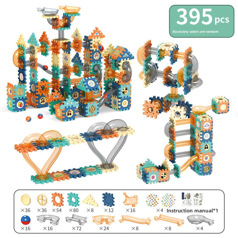 Ball Track Marble Run Building Set 395pcs