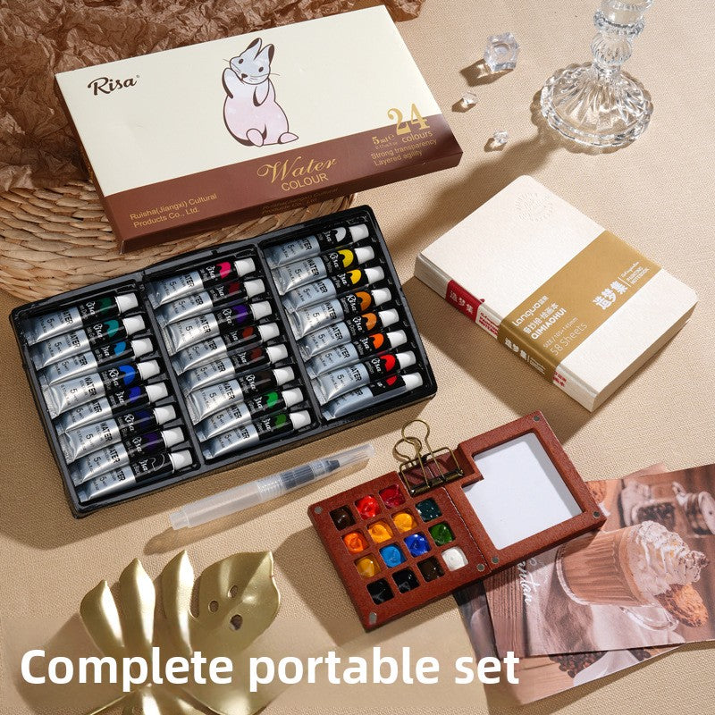 Portable Watercolor Paint Box for Kids