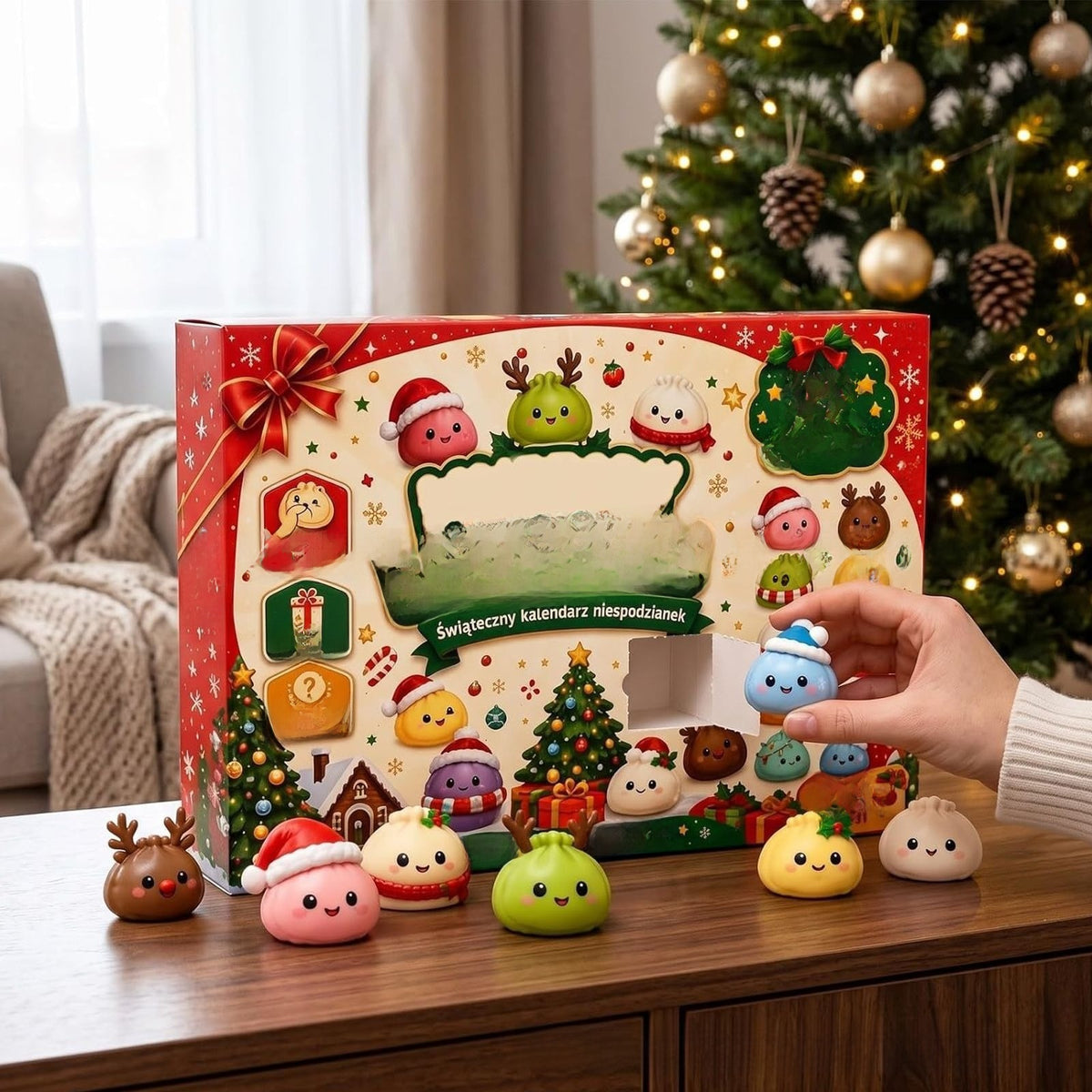 Christmas Squishy Toy Advent Calendar – 24 Surprise Pieces