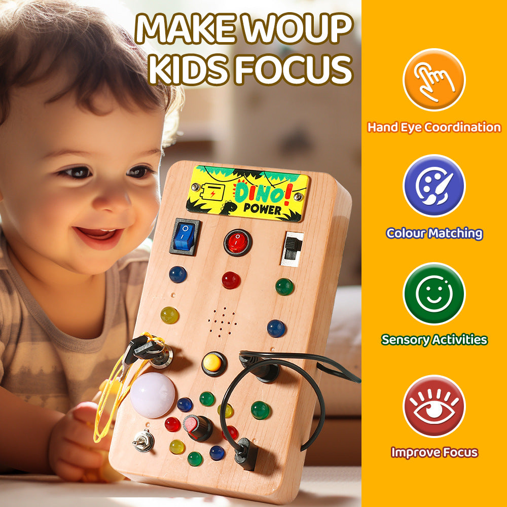 LED Montessori Busy Board for Kids