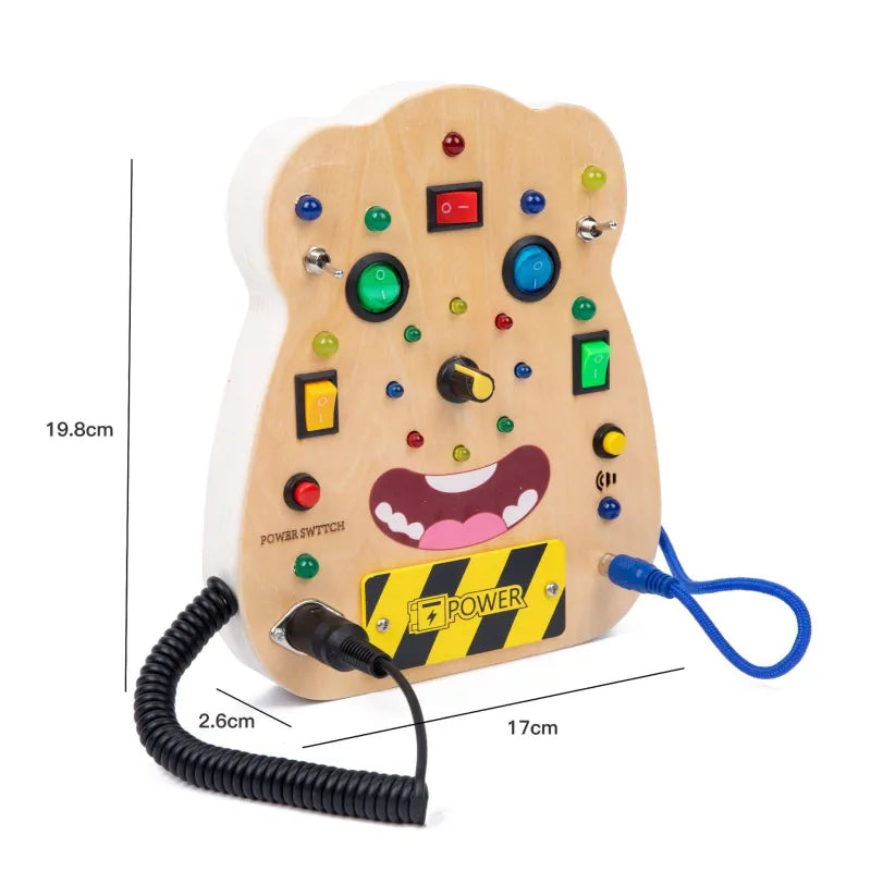 Illuminate Learning: Children's Early Education Wooden LED Lamp Socket! 💡🌳