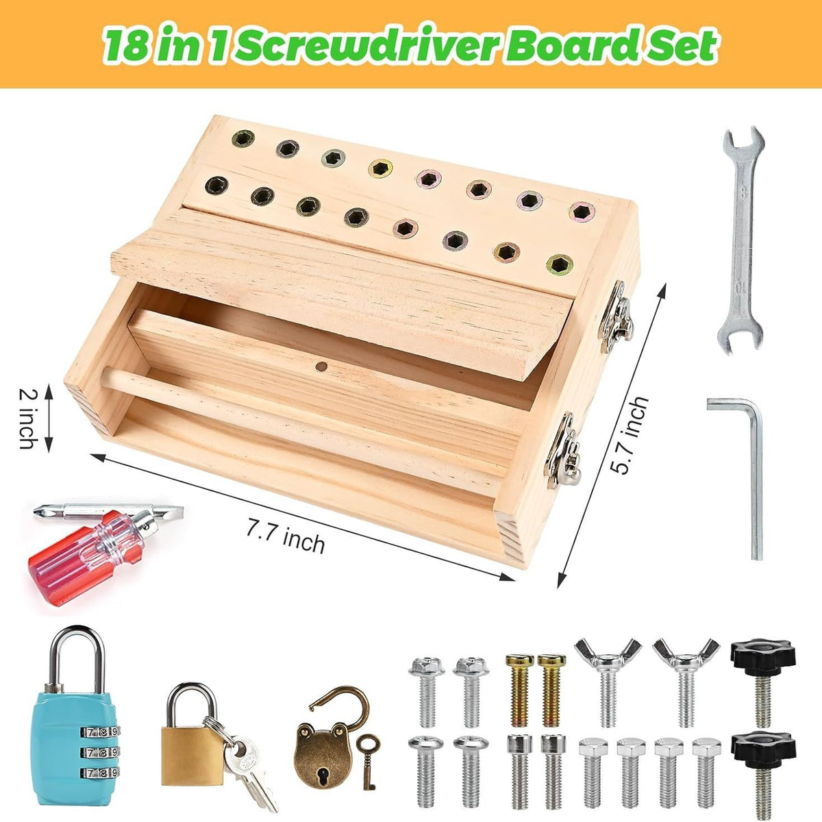 Montessori Screwdriver Skill Board for Kids