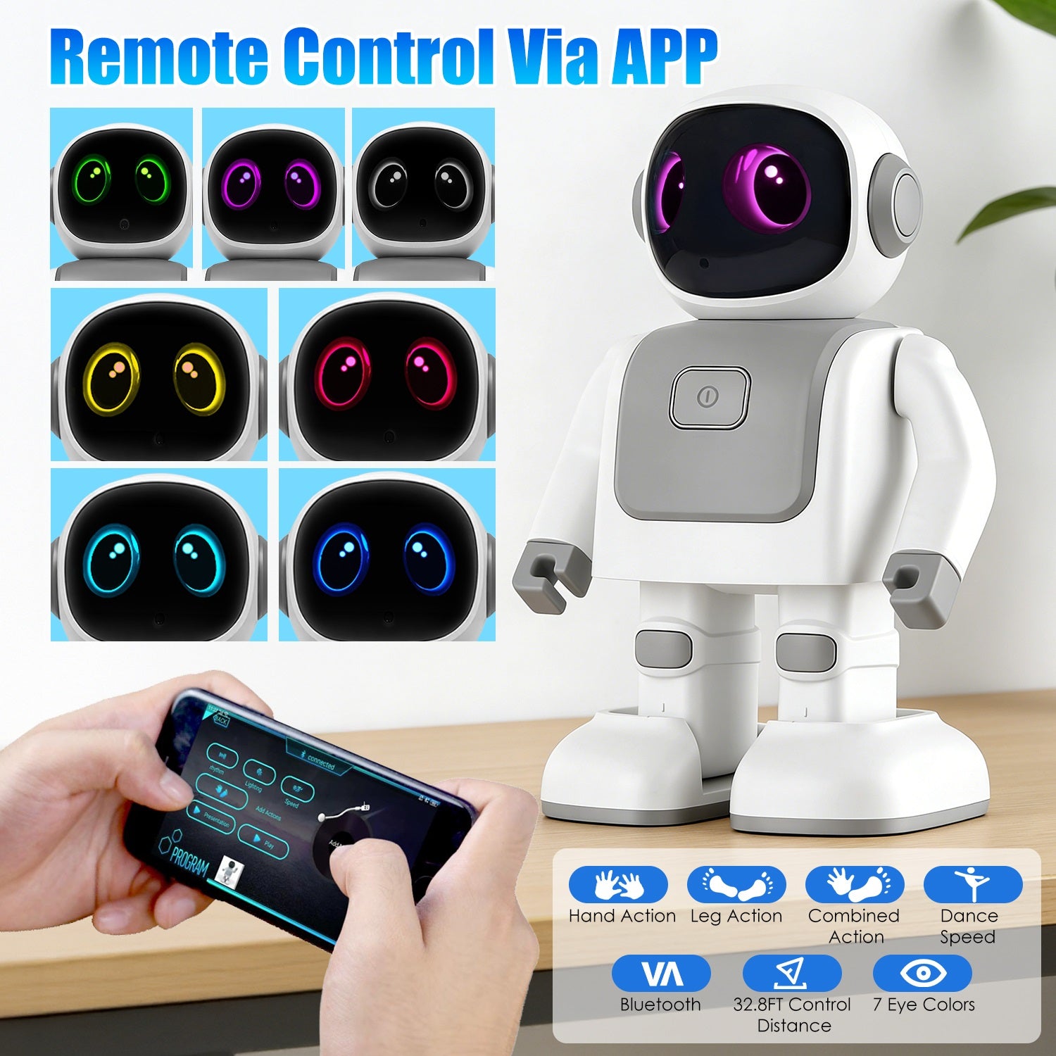 Meet Your Child’s First AI Companion: The Programmable Dancing Robot with Voice Assistant & Bluetooth Music