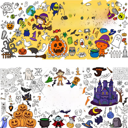 Halloween Coloring Poster for Kids