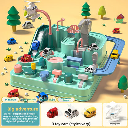 Toy Track Set with Cars and Airplane