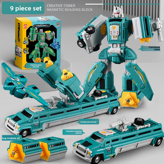 Magnetic Vehicle & Robot Building Sets – 9–39 Piece Options
