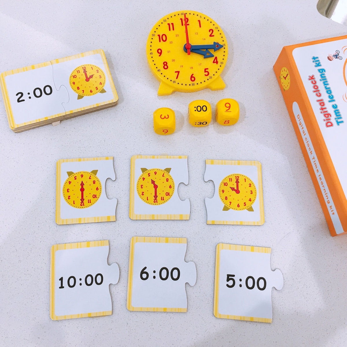 Kids Learning Clock for Telling Time and Early Math