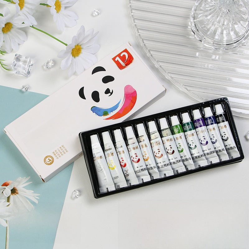 Mini Watercolor Paint Box with Sketchbook and Brush