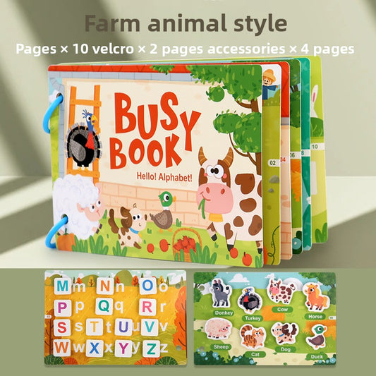 Early Education Busy Book for Kids Small Busy Book Farm