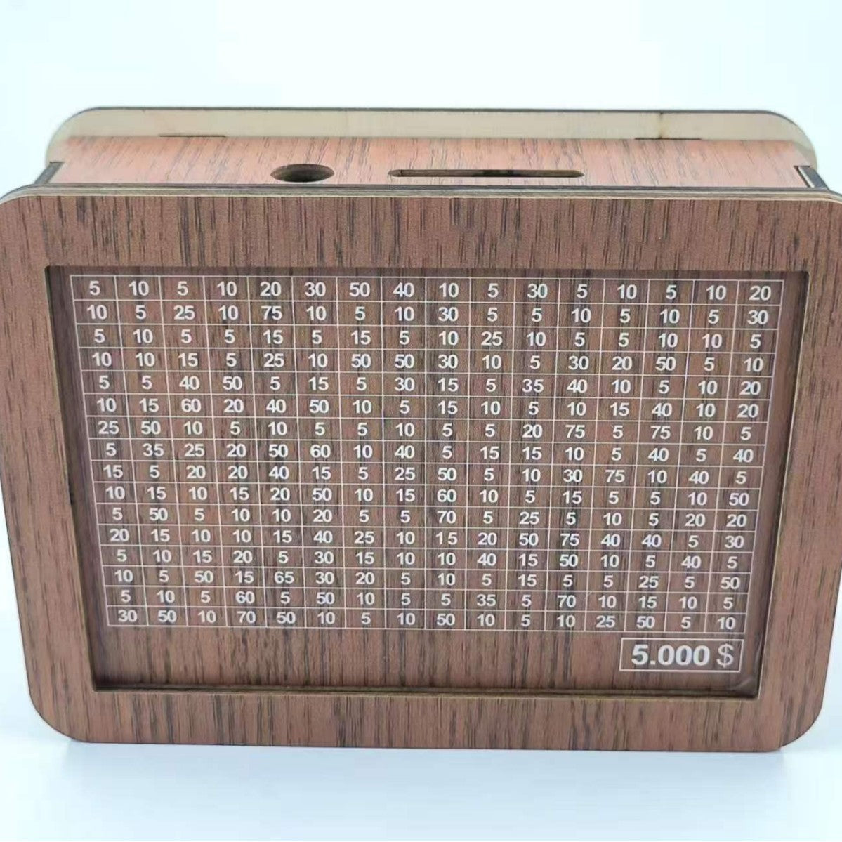 Wooden Goal Box with Counter light brown color 5000 free pen 17.2�12.5�6.5cm