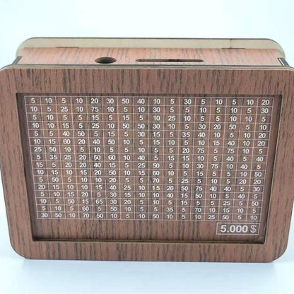 Wooden Goal Box with Counter light brown color 5000 free pen 17.2�12.5�6.5cm