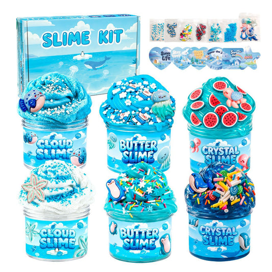 6-Color Slime Kit – Whale Bay & Pink Mist Forest