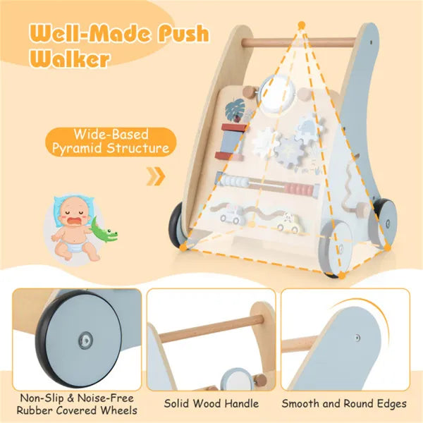 Wooden Baby Activity Push Walker