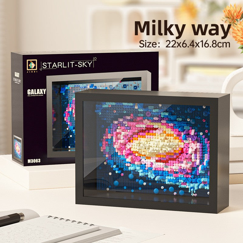 Mini City Street Building Blocks Set Galaxy - picture frame 890 pieces
