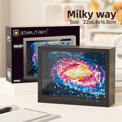 Mini City Street Building Blocks Set Galaxy - picture frame 890 pieces