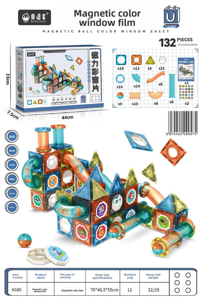 Magnetic Marble Run Track Building Toy for Kids