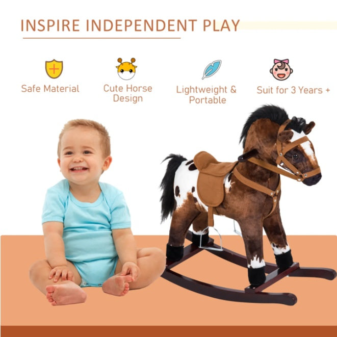 Kids Plush Rocking Horse with Sounds