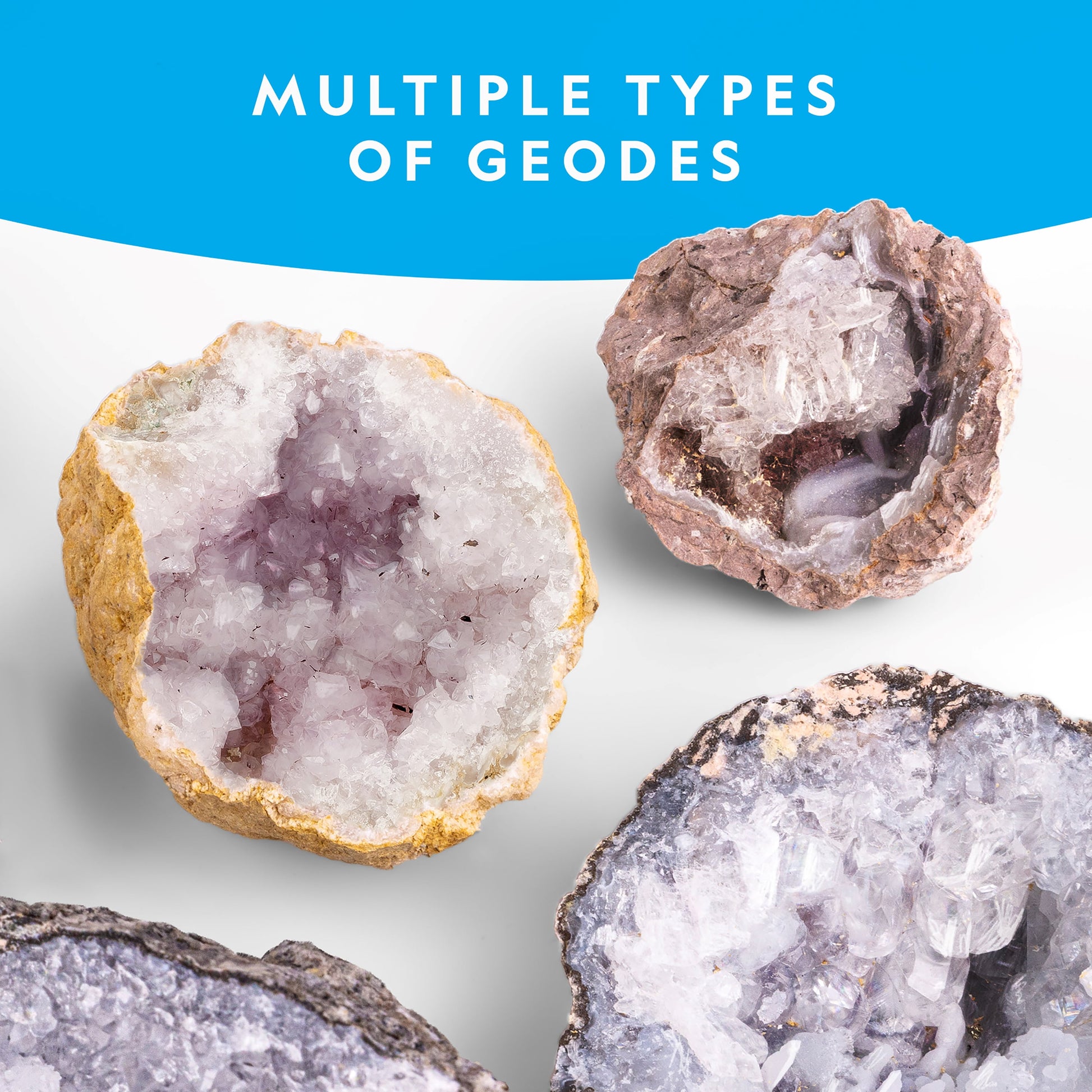 15 Premium Geodes STEM Geology Science Kit for Kids and Adults