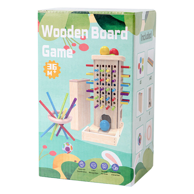 3-in-1 Wooden Educational Game Toy Qy-three-in-one stick game 0.6kg