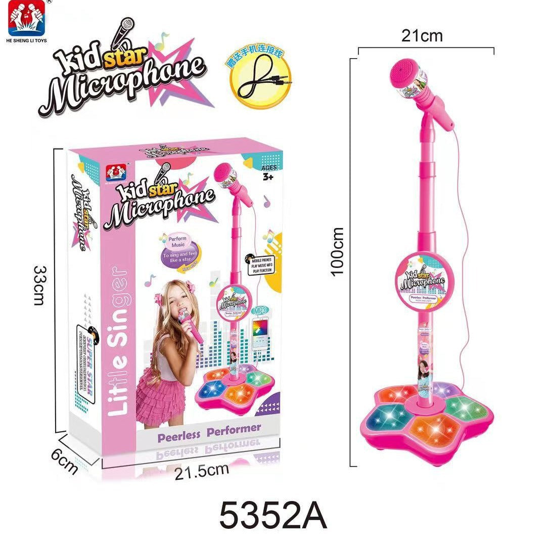 Kids Musical Microphone Toy with LED Lights