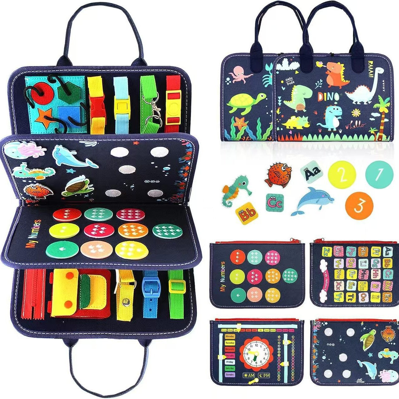 Montessori Felt Busy Board for Early Learning