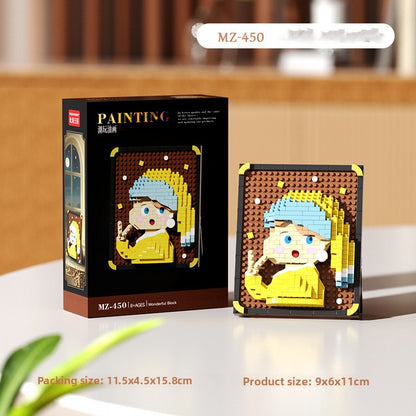 Mini City Street Building Blocks Set Masterpiece-pearl girl 340 capsules