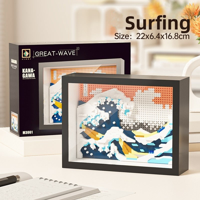 Mini City Street Building Blocks Set Surfing - frame 1511 particles