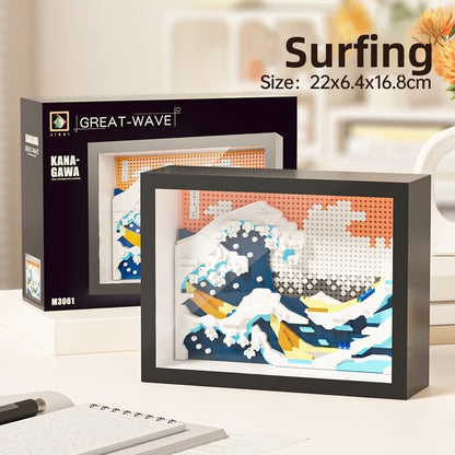 Mini City Street Building Blocks Set Surfing - frame 1511 particles