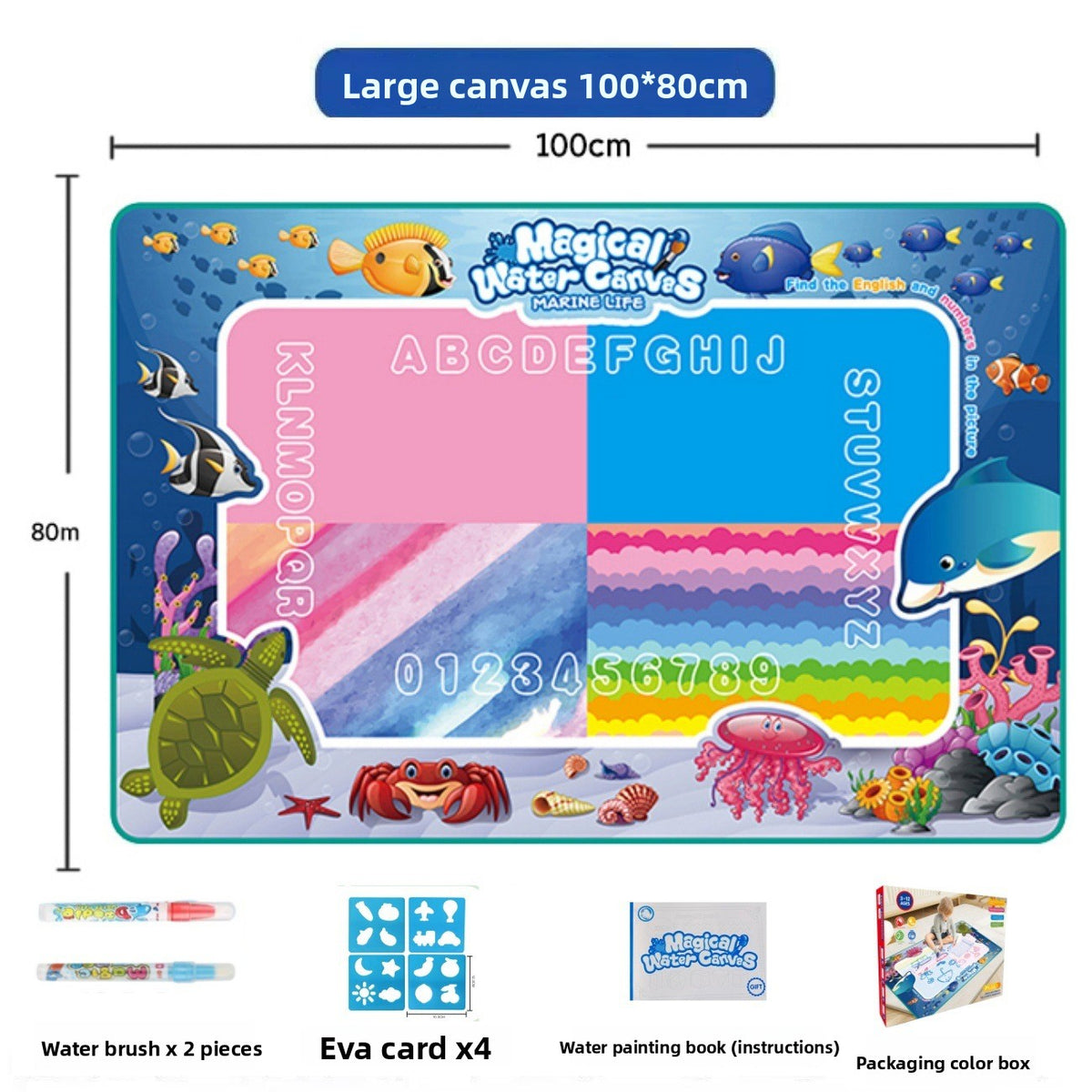 Reusable Magic Water Drawing Mat – Size and Theme Options