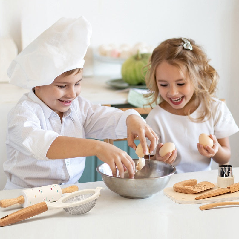 Wooden Play Kitchen Toy Set