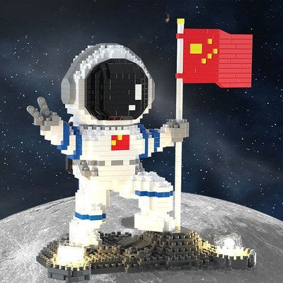 Glow Astronaut Building Blocks for Space STEM Play