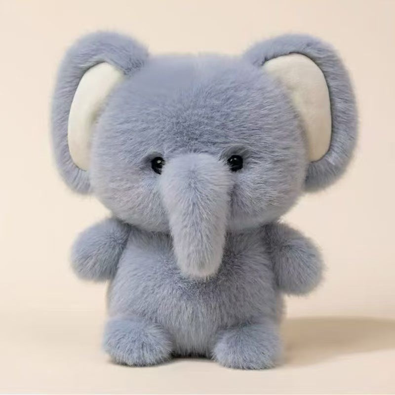 Cute Animal Plush Desk Companion Doll Baby elephant 16cm mink velvet