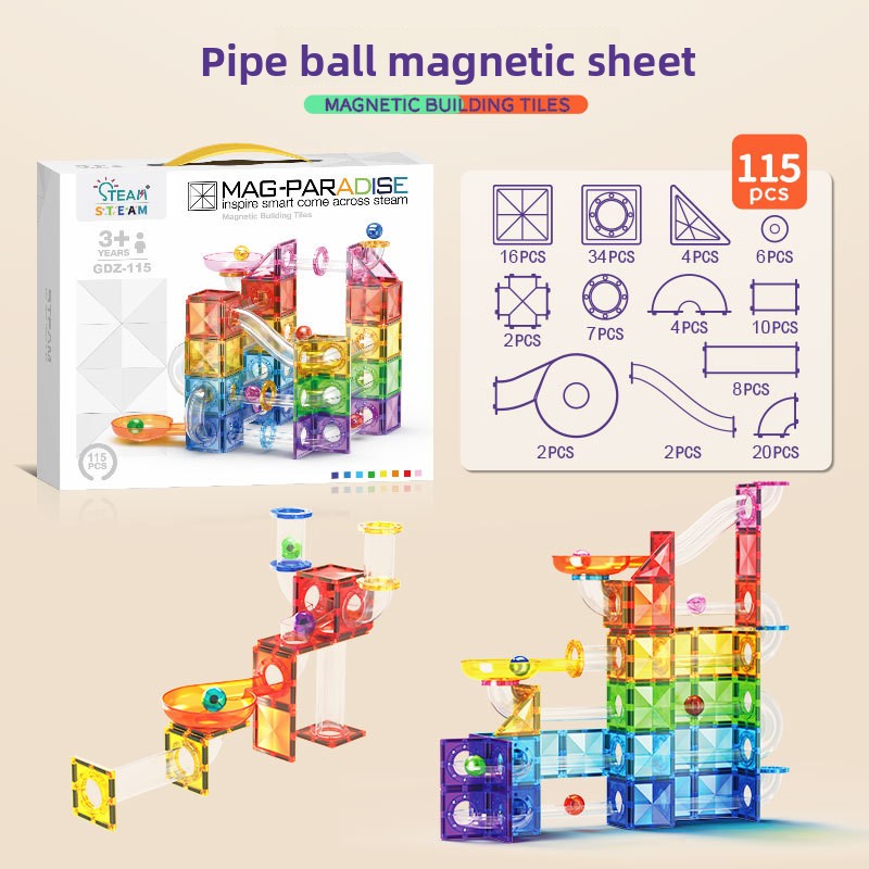 Sparkle Tile Building Set 115pcs PipeBalls GiftBox