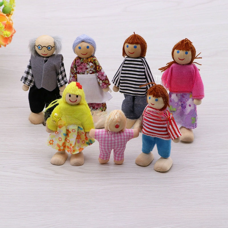Wooden Articulated Family Dolls