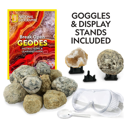 15 Premium Geodes STEM Geology Science Kit for Kids and Adults