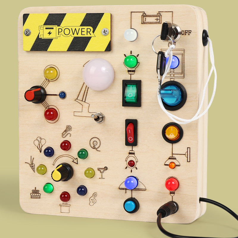 Wooden Busy Board for Practical Life Skills Busy board