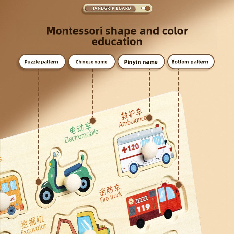Montessori Wooden Puzzle Board for Kids