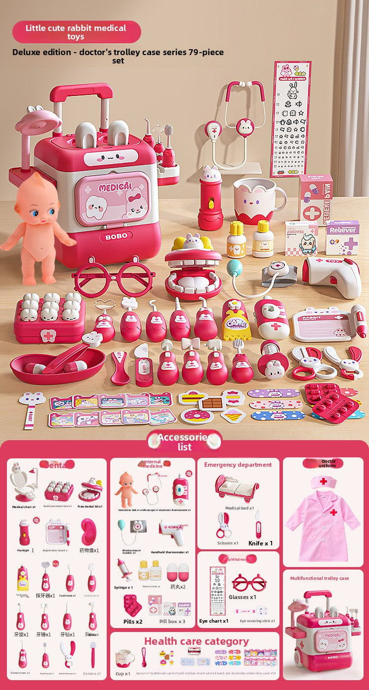 Kids Doctor Role Play Toy Set Ver3 79pcs