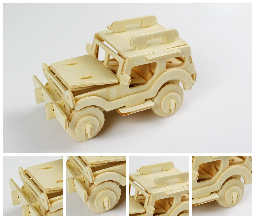 Wooden Vehicle 3D Puzzle – Nine Model Options