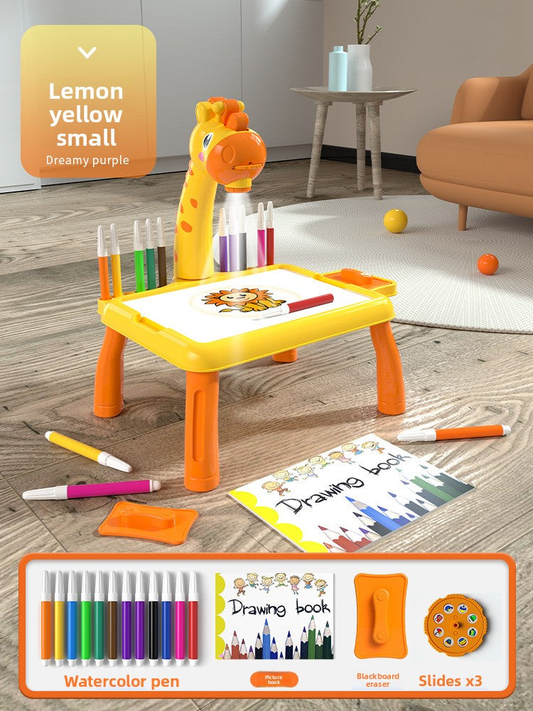 Projection Drawing Toy for Kids Trumpet yellow deer