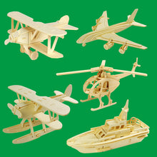 Wooden Aircraft Model Kit – Plane, Helicopter & Boat