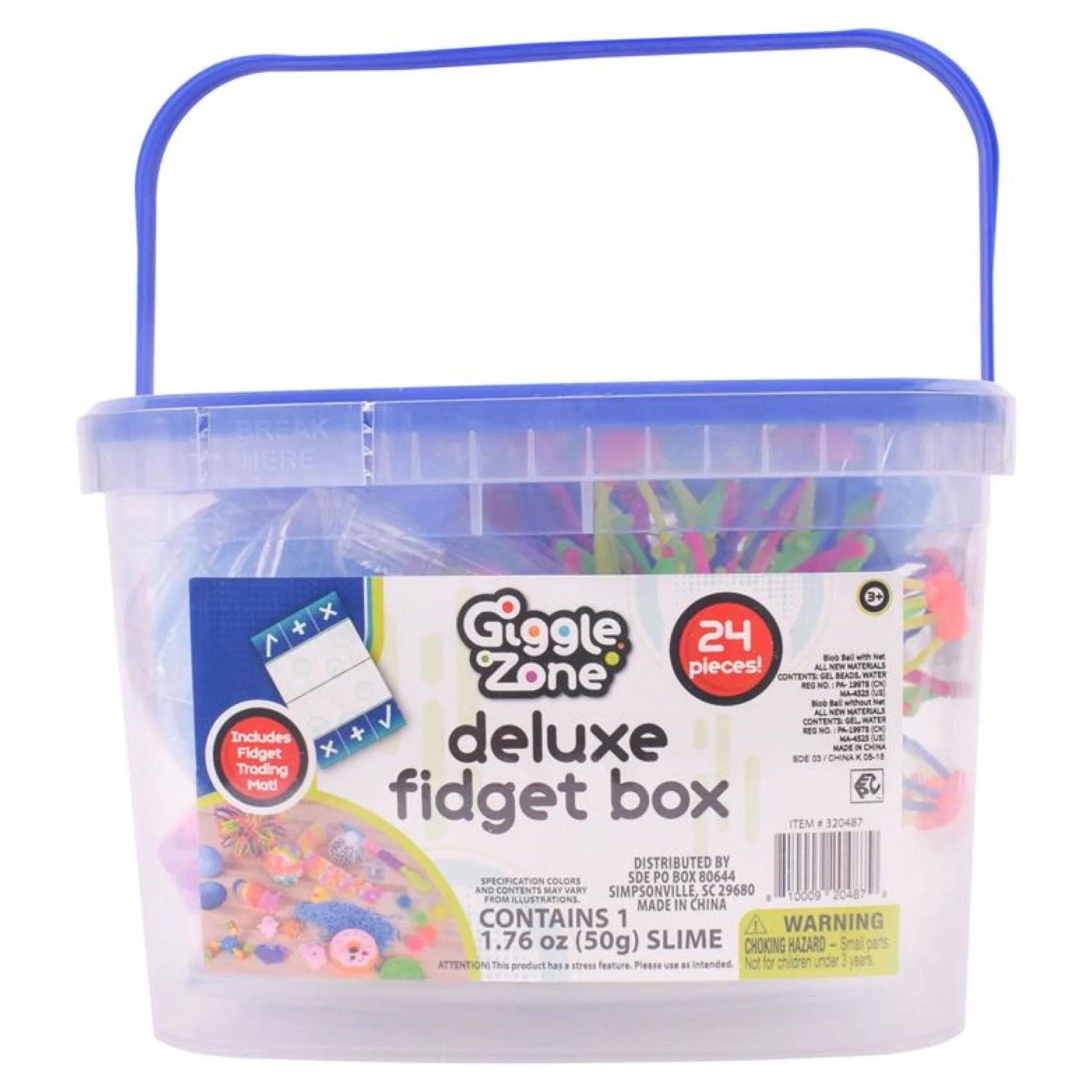 24 Piece Fidget Box, Novelty Toys with Storage Container-Series 2 - Children Ages 3+