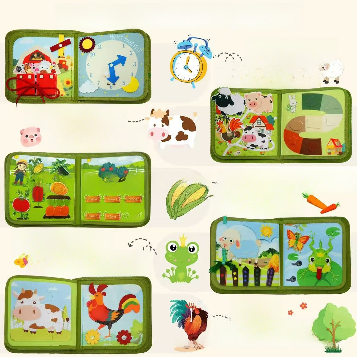 Farm Theme Felt Learning Book