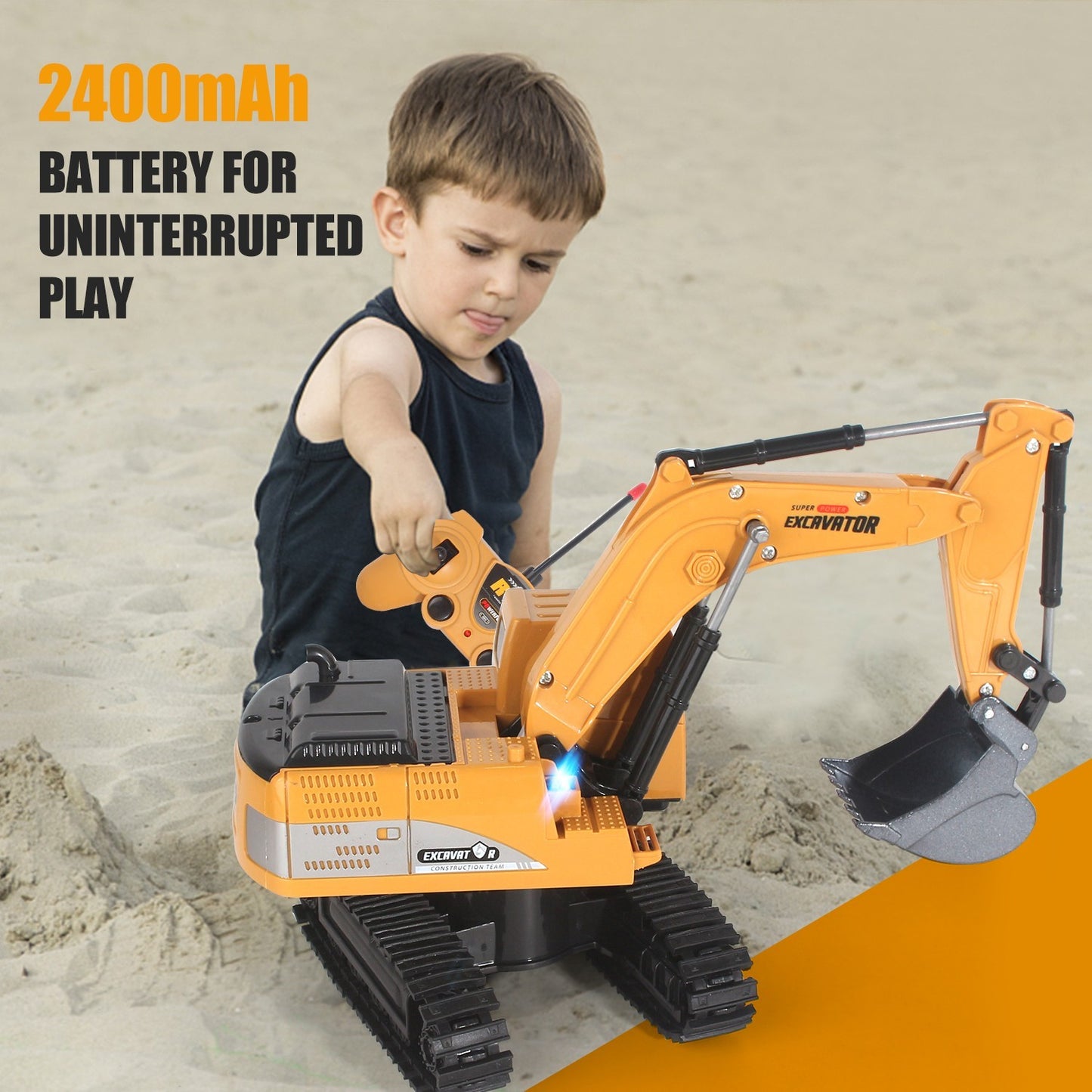 Remote Control Excavator RC Digger Truck – Realistic Construction Toy for Kids
