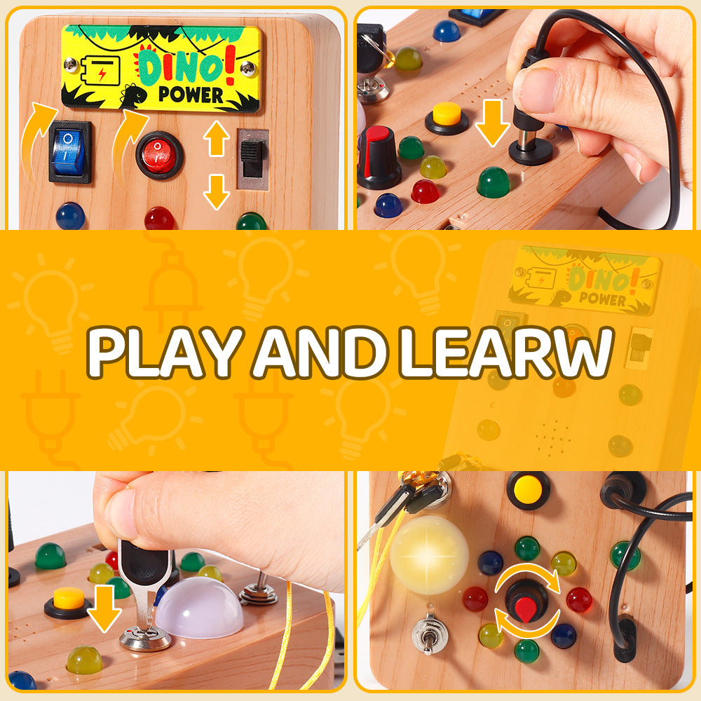 LED Montessori Busy Board for Kids
